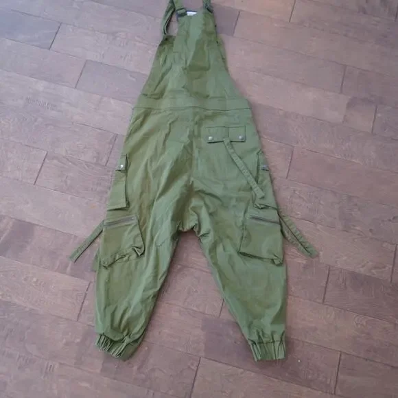 NWT Jonny Cota Studio CARGO OVERALLS IN GREEN Unisex Size XS